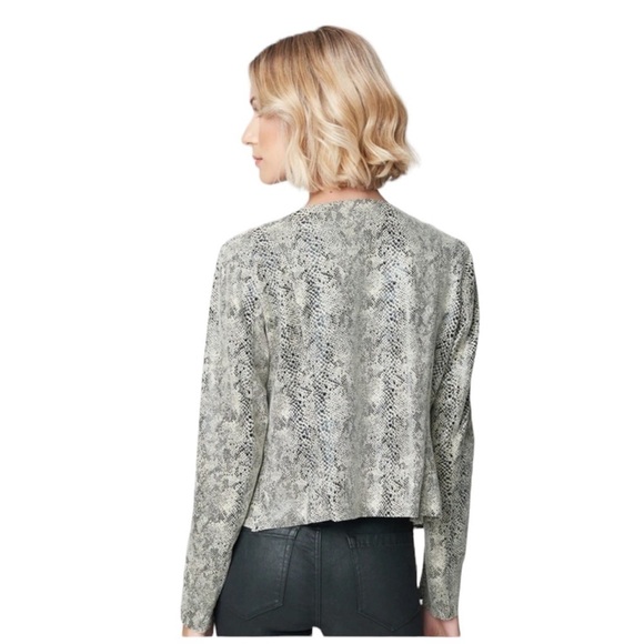 BLANKNYC Jacket Vegan Snakeskin In Snake Eyes Size XS NEW - Picture 6 of 16